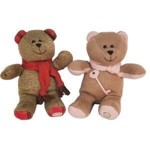 Starbucks Bearista Bear Plush Set 9" 2009 2010 88 89th Ed Sock Plaid Scarf Key